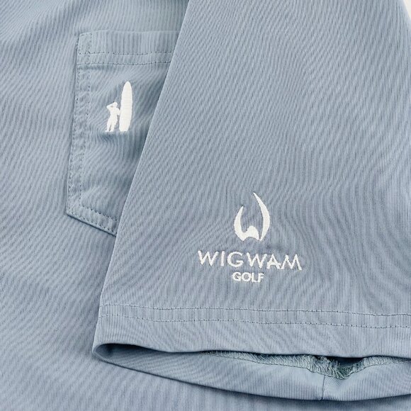 Johnnie-O Polo Shirt Mens Medium Gray Prepformance Short Sleeve Wigwam Golf - Picture 5 of 8